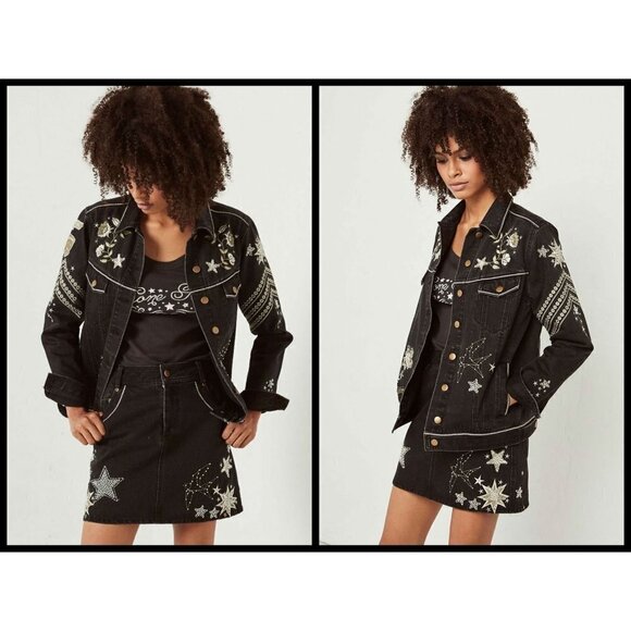 💕SPELL & THE GYPSY💕 Celestial Embellished Jacket XS NWT - Picture 3 of 16